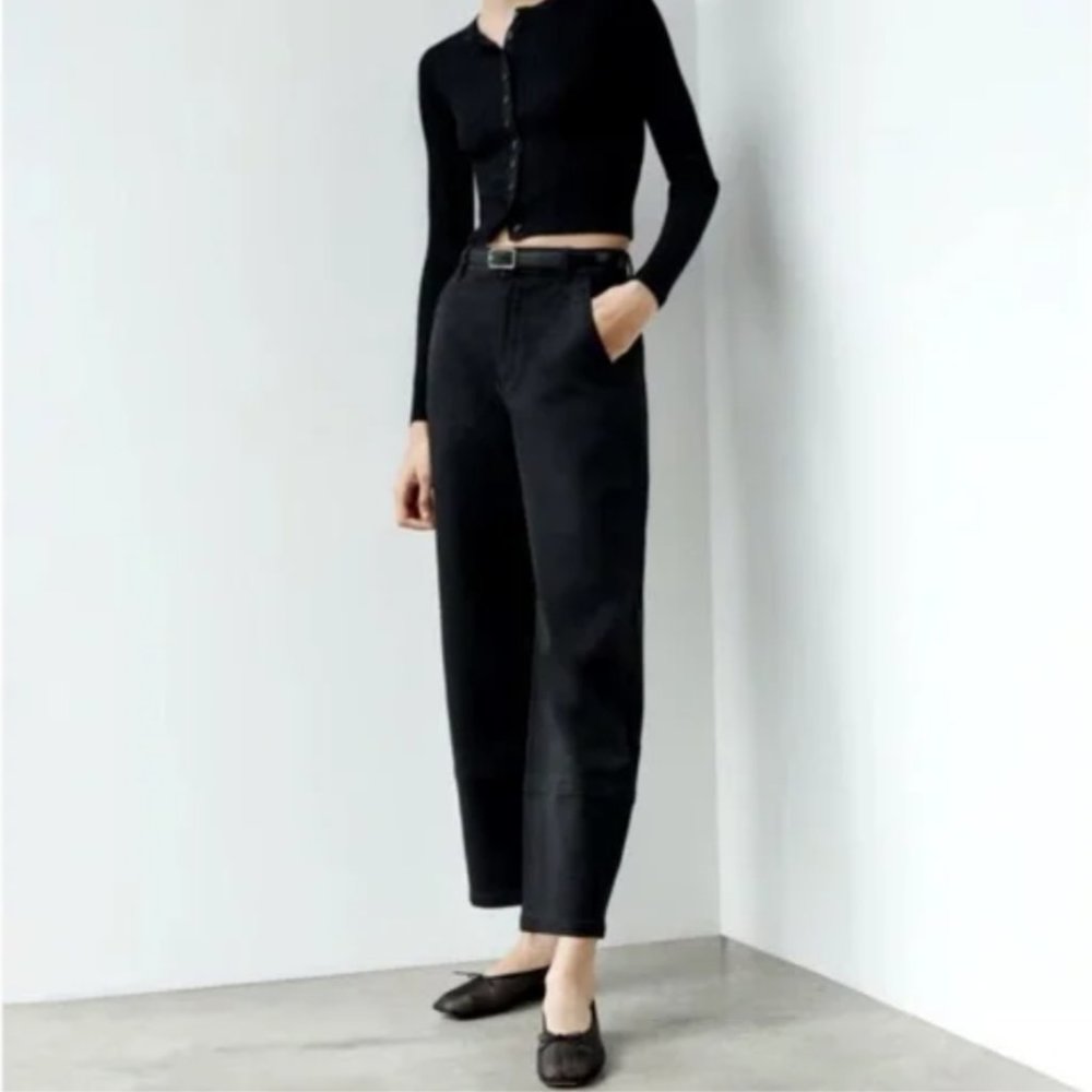 Everlane Utility Barrel Pant Organic Cotton Black Size 4